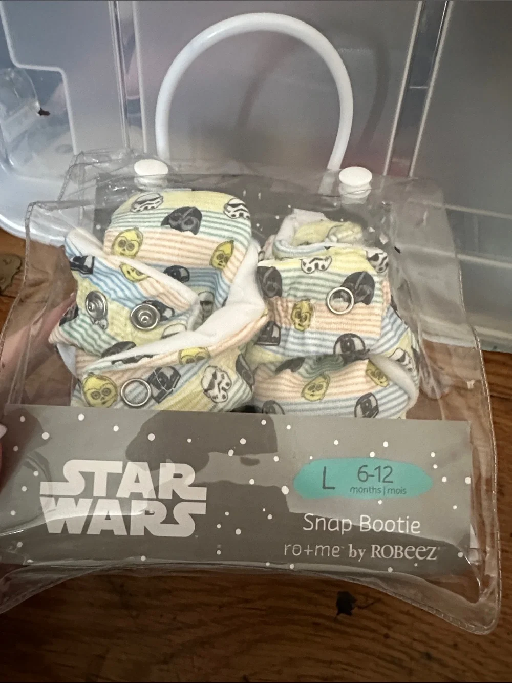 Robeez Star Wars Snap Booties - Yellow, Blue, White, Gray